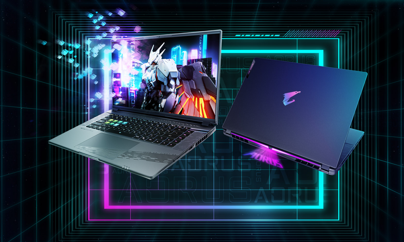 A large marketing image providing additional information about the product Gigabyte AORUS 16X (ASG) - 16" 165Hz, 14th Gen i7, RTX 4070, 32GB/1TB - Win 11 Gaming Notebook - Additional alt info not provided
